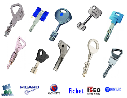 Fichet - Picard  Vak - Mottura - JPM - Keso - Tesa - Iséo - Vachette - Kaba - Izis - Cavith - Laperche - City - Ferco - Métalux - GU   